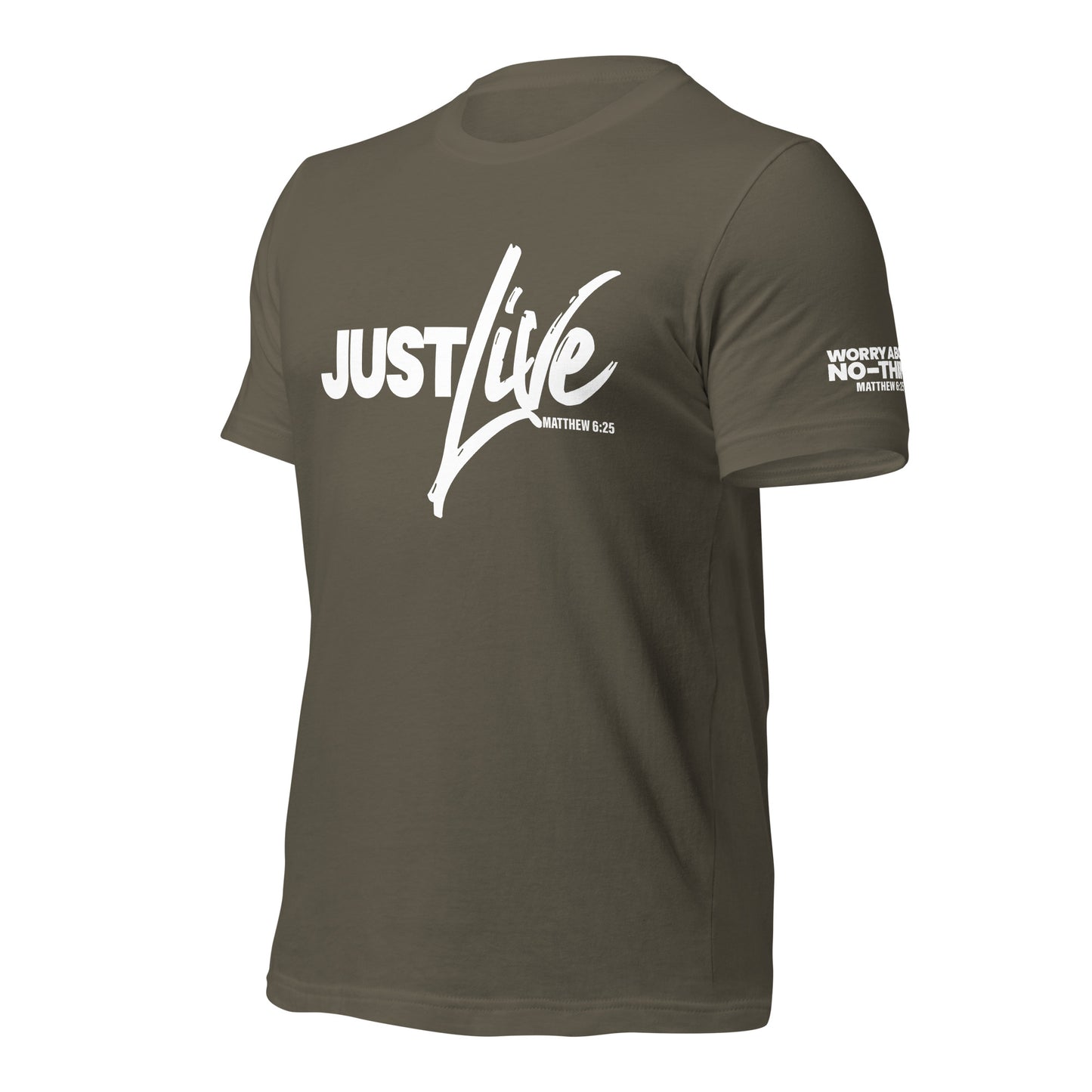 Just Live T-shirt White Letters