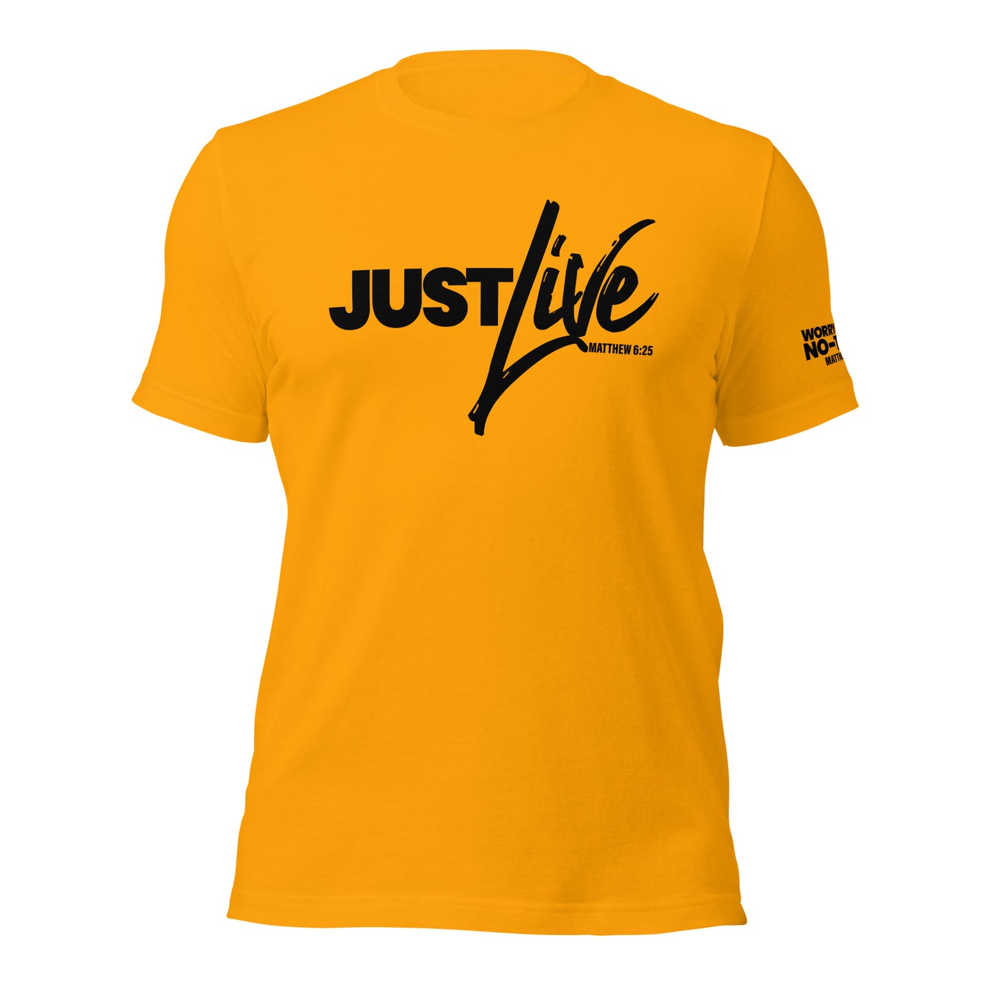 Just Live T-shirt Black Lettering