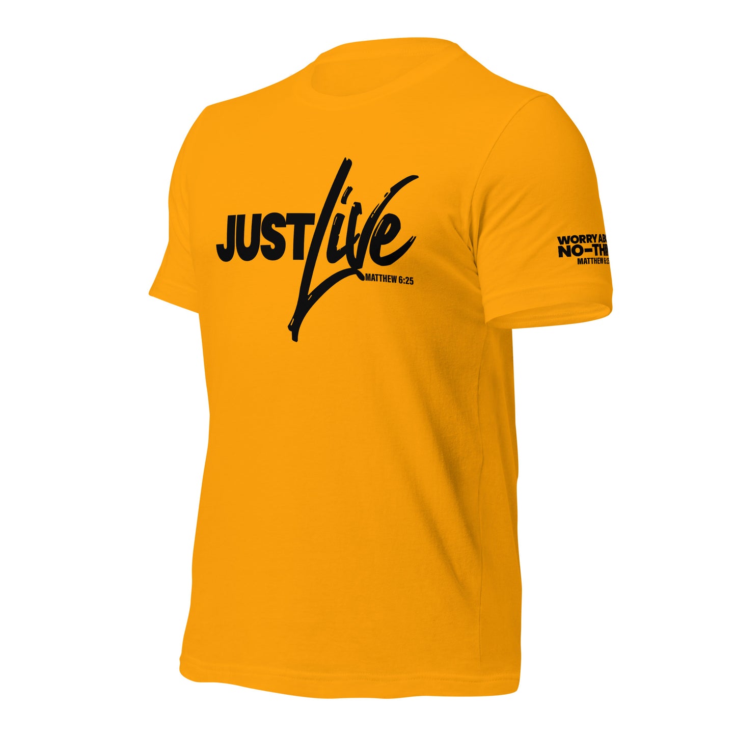 Just Live T-shirt Black Lettering